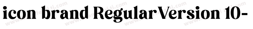 icon brand RegularVersion 10字体转换